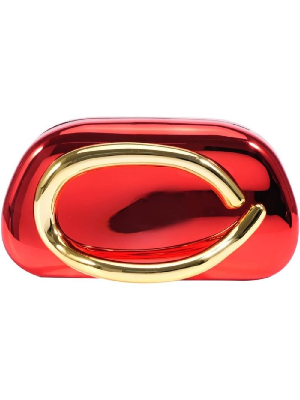 Women's Red Acrylic Elegant Hard Shell Party Purse Evening Clutch Bag